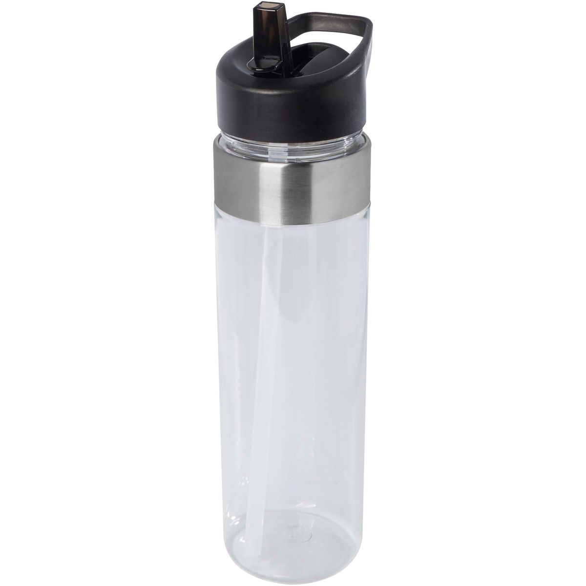 Tritan-waterflessen 650 ml met tuitdeksel en RVS-details