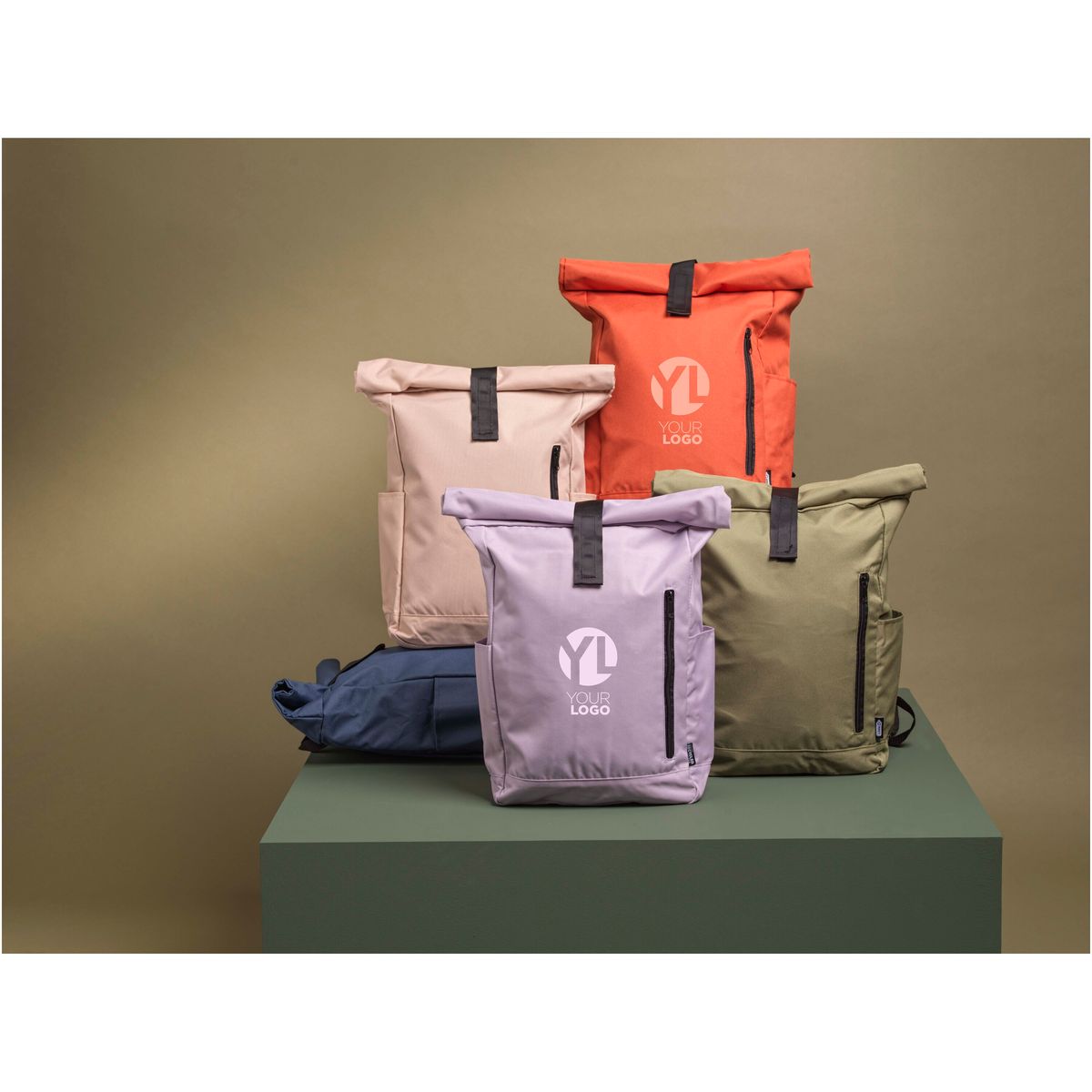 Waterafstotende gerecyclede rolltoprugzakken 15,6 inch, 18 liter