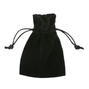 Fluweel zakje zwart 7,5x10cm