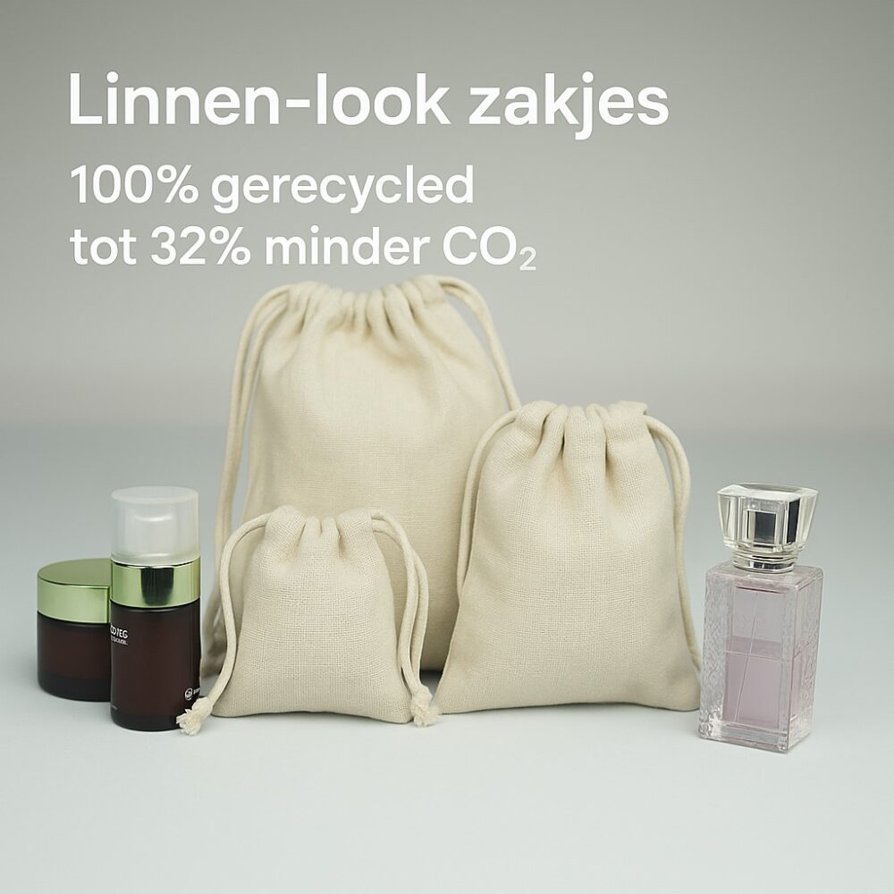 linnen look zakjes cosmetica