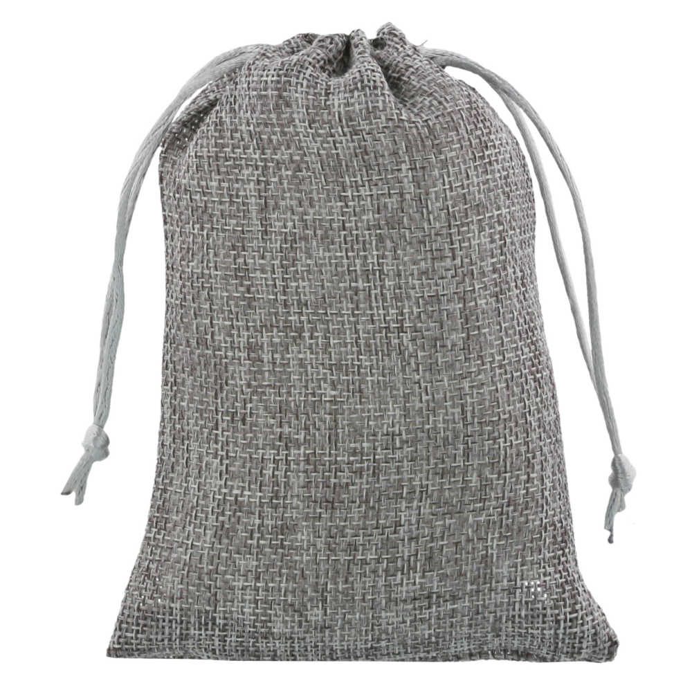 jute zakje anthraciet 10x15cm